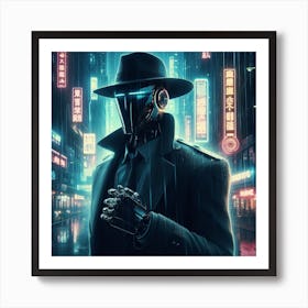 Cyberman In Hat Art Print