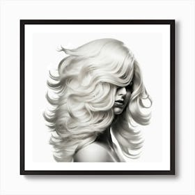 White Haired Woman Art Print