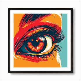 Woman Eye Heart Love Valentine Day Art Print