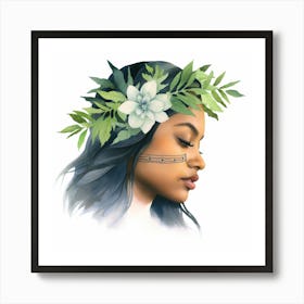 Hawaiian Woman Art Print