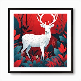 Deer In The Forest Art Print