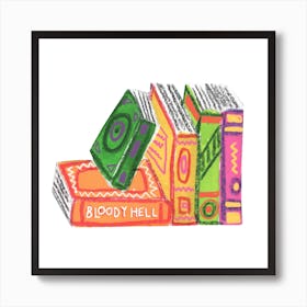 Bloody Hell Books Square Art Print