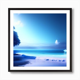 Beach Scene Art Print