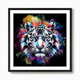 Abstract Tiger colour burst Art Print