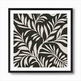 Black and White Abstract Art 200 Art Print