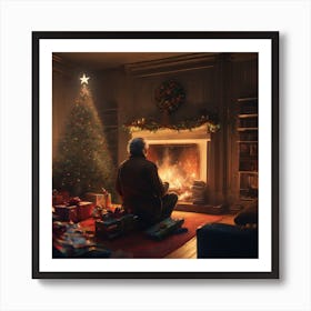 Christmas In The Living Room 22 Art Print