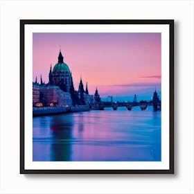 Budapest At Dusk Art Print