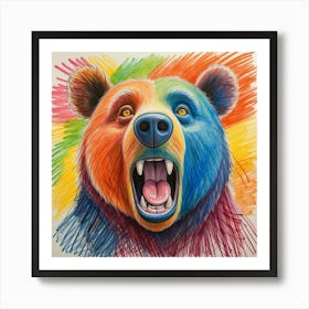 Bear Face Art Print