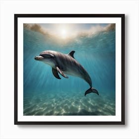 Dolphin In The Ocean Art Print