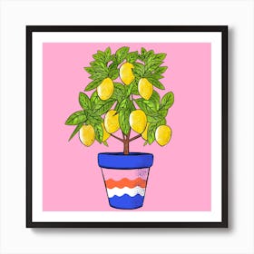 Lemon Tree Square Art Print