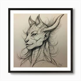 Demon Head Art Print