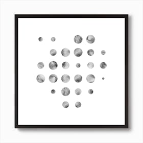 Codigo Silver Square Art Print