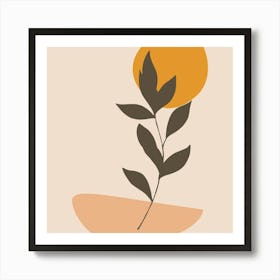 Sun And Leaf Art Print