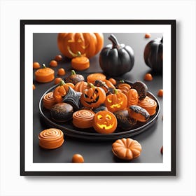 Halloween Desserts Art Print