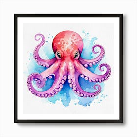 Octopus Watercolor Painting Art Print