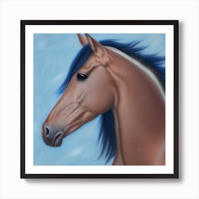 Horse Profile Portrait Art Print