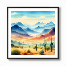 Desert Landscape 5 Art Print