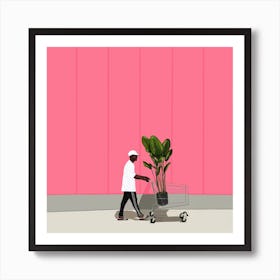 Plant Man Square Art Print