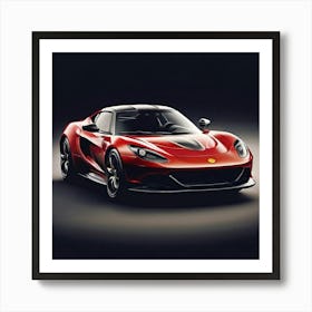 Lotus Car Automobile Vehicle Automotive British Brand Logo Iconic Performance Stylish Des Art Print