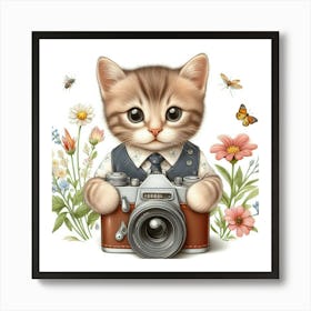 Photographer Cute Cat Art Print