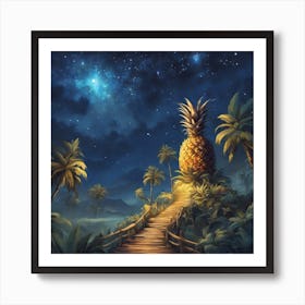 The Stars Twinkle Above You As You Journey Through The Pineapple Kingdom S Enchanting Night Skies, U Art Print