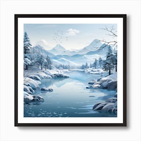 Winter Landscape 8 Art Print