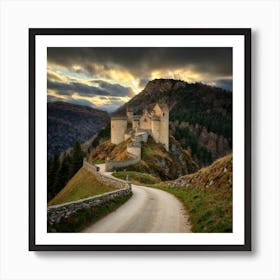 Castle In The Mountains Poster