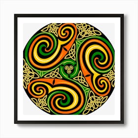 Celtic Celts Circle Color Colors Logo Art Print