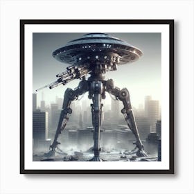 Futuristic Spaceship Art Print