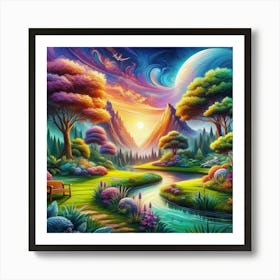 Inspired By The Seasons Beautiful Landscapes Art Print