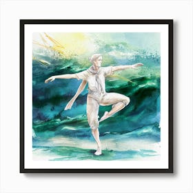 Maditating Pose Art Print