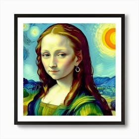 Fresh Interpretation The Youthful Mona Lisa Art Print