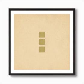 Minimalist pastel green squares Art Print