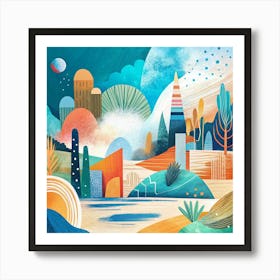 Desert Landscape Art Print