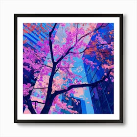 Cherry Blossoms In The Sky Art Print
