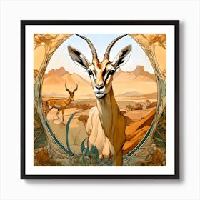 Antelope In The Desert Art Print