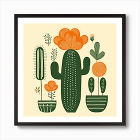 Cactus Print 5 Art Print