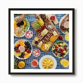 Picnic On A Blanket Art Print