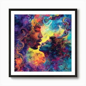 Jimi Hendrix Love Art Print