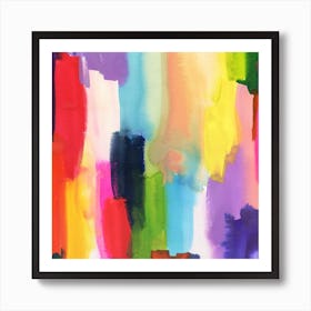 Abstract Painting with Colors 1 Art Print