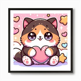 Kawaii Cat Art Print