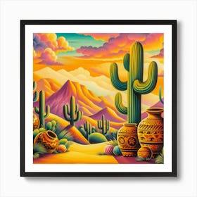 Mountain Clay Colors Art Print