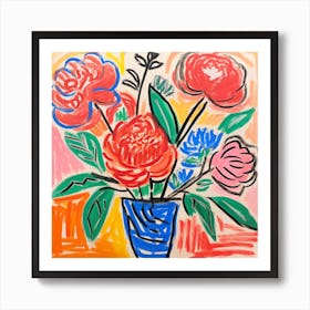 Flowers In A Vase Art Art Print