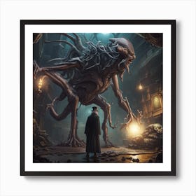 Captured queen alien Art Print