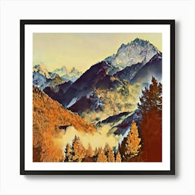 Busteni Mountains Art Print
