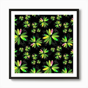 Retro Flower Power Art Print