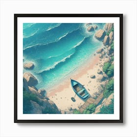 Boat On The Beach 1 Art Print