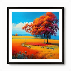 Autumn In The Meadow Art Print