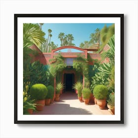 Jardin Majorelle Morocco Vintage 1 Art Print