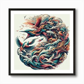 Veins of the sky Art Print